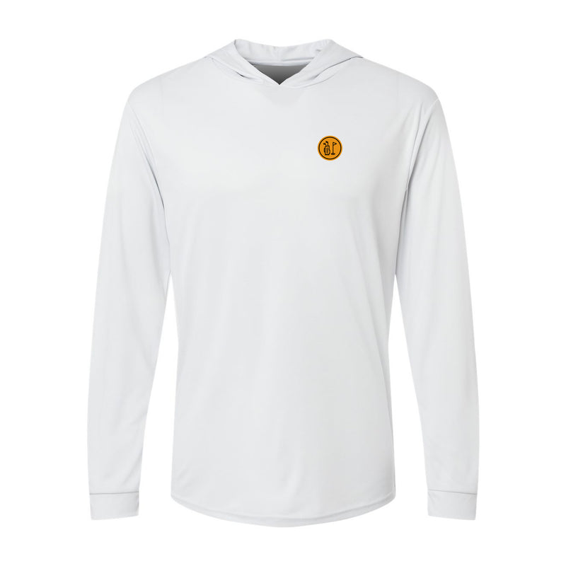 JT BIRDIE LONG SLEEVE SUN HOODIE WHITE